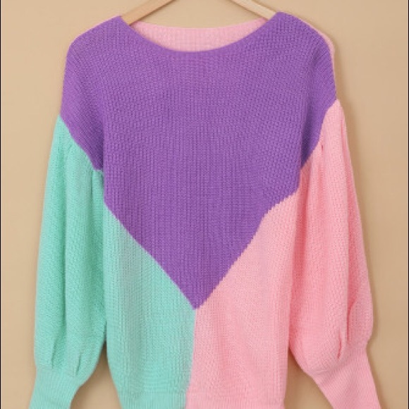 HOST PICK Color Block Lantern Sleeve Sweater - Picture 8 of 14